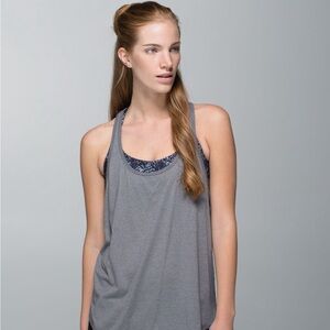 EUC Lululemon 105 F Singlet in Heathered Slate size 12
